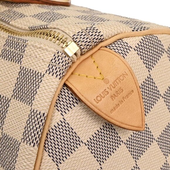 Louis Vuitton Damier Azur Speedy 30 Handbag N41533 SP0067 125378 - Picture 5 of 10